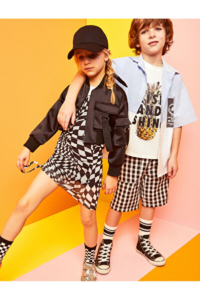 Koton Elbise Kareli Askılı Midi Astarlı