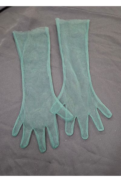 es moda shop Baby Bella Girl - Long Tulle Emerald Gloves