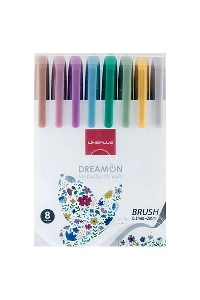 Lineplus Dreamon Set of 8 - Pens with Felt and Brush Tip