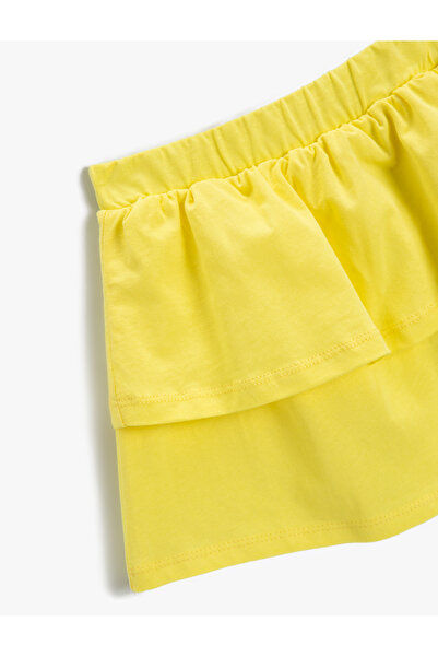 Koton Fırfırlı Mini Etek Pamuklu