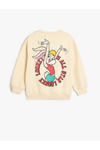 Koton Lola Bunny Licensed Long Sleeve Ribbed Crew Neck Sweatshirt