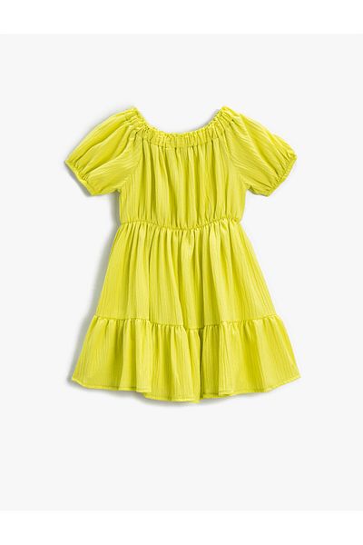 Koton Dress Balloon Sleeve Midi Flounce