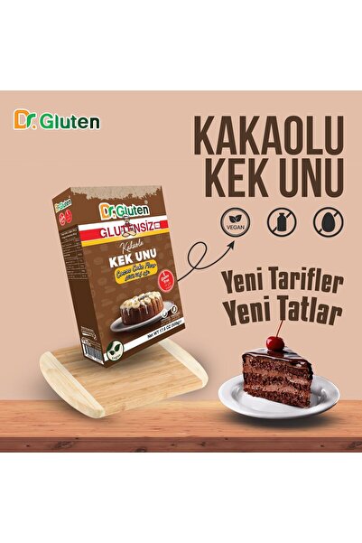 Dr.Gluten Glutensiz Kakaolu Kek Unu Cacao Cake Flour Gluten Free Vegan