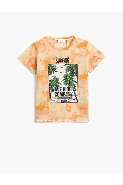 Koton Μπλουζάκι με κοντομάνικο σχέδιο με γραβάτα