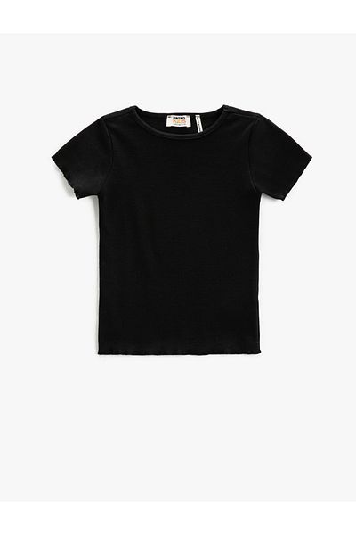 Koton Tricou de bază Slim Fit mânecă scurtă Decolteu Crew Ribbed