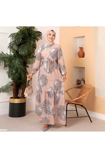 Zeynep Butik Εποχιακό γυναικείο φόρεμα Hijab Viscose - 1305