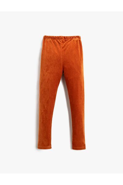 Koton Samtstrumpfhose Basic mit elastischem Bund