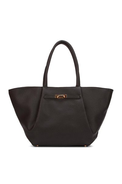 BAHELS Women's Black Lock Detailed Hand and Shoulder Bag