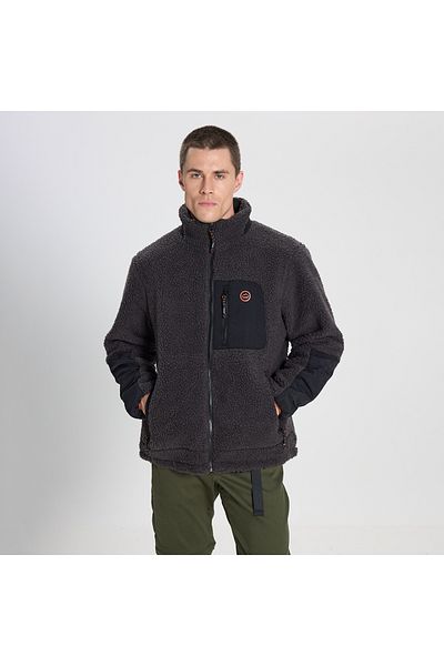 WRANGLER Ανδρικό μπουφάν Sherpa με φερμουάρ Anthracite