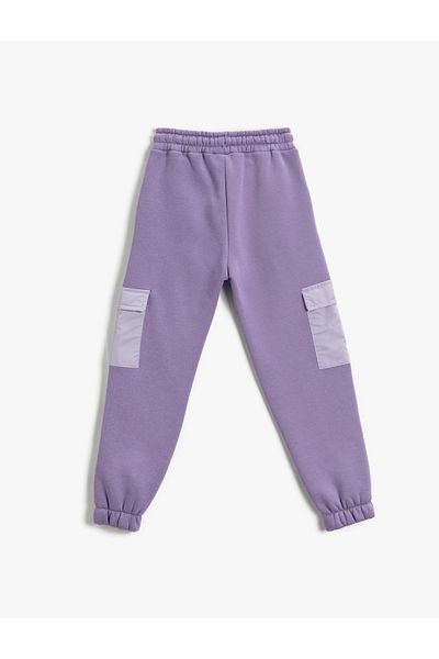 Koton Basic Cargo Jogger Sweatpants with Pockets and Tie Waist