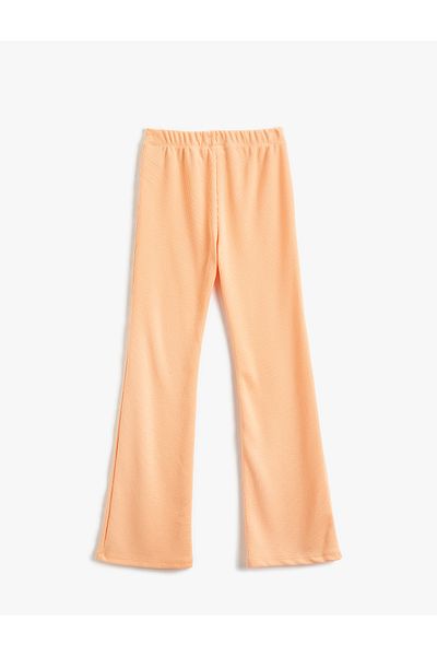 Koton Leggings mit ausgestelltem Bein und geripptem elastischem Bund