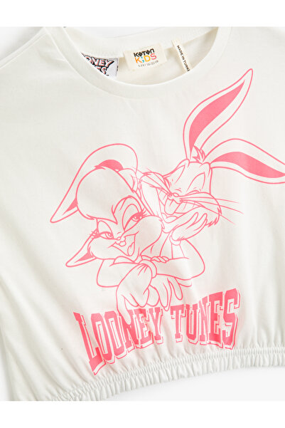 Koton Licencované tričko Lola Bunny a Bugs Bunny s krátkým rukávem a výstřihem z bavlny