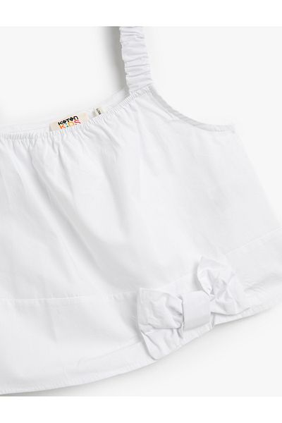 Koton CottonCropBlouse - with Straps and Bow Detail