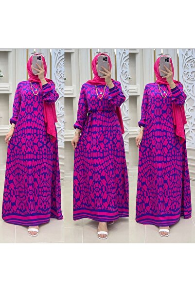 Zeynep Butik Kadın Tesettür Mevsimlik Viskon Elbise 1301