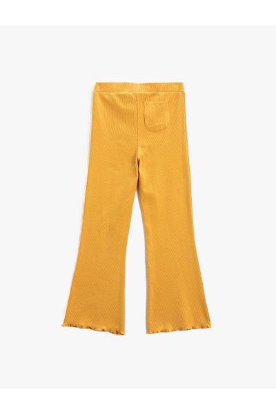 Koton Basic kiszélesedő leggings nadrág bordázott elasztikus derékrész
