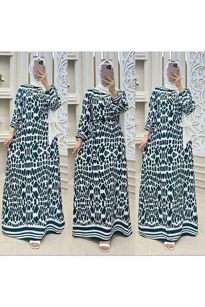 Zeynep Butik Viscose Hijab Εποχιακό Γυναικείο Φόρεμα 1301