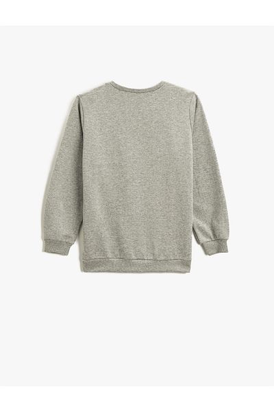 Koton Sweatshirt Long Sleeve Printed Crew Neck
