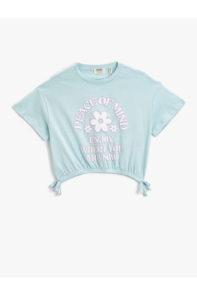 Koton Tricou Crop mânecă scurtă Decolteu Crew Bumbac