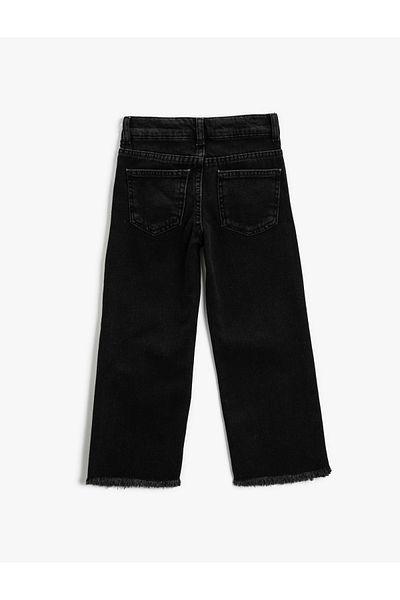 Koton Wide Leg Jeans with Pockets and Ripped Detail - Wide Leg Jean