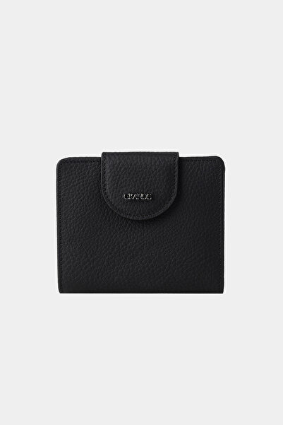 Grande 2818 Model - Genuine Leather Black Women's Wallet Flother