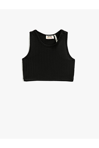 Koton Tricou crop Top basic fără mâneci cu guler rotund, slim fit