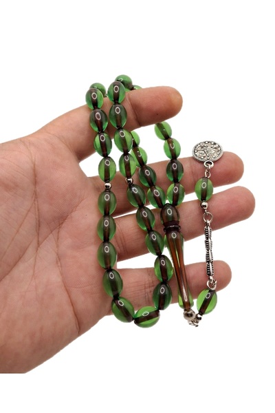 Han Ticarethane Culoarea verde Beyzi Cut Pudră Chihlimbar Tesbih