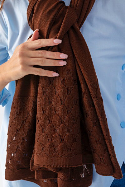 nisaNCa Πλεκτά γυναικεία κασκόλ και σάλι με διάτρητη στάμπα - με μοτίβο κηρήθρας, απαλή υφή, μοντέρνο και κομψό