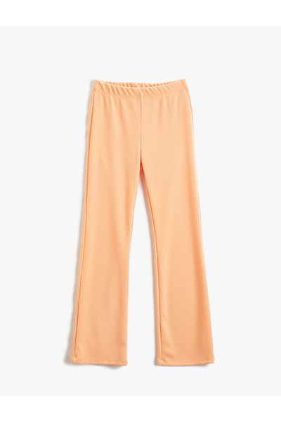 Koton Leggings mit ausgestelltem Bein und geripptem elastischem Bund