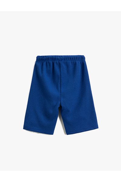Koton Textured Basic Shorts - Tie Waist