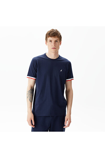 Nautica Erkek Lacivert Standart Fit T-shirt