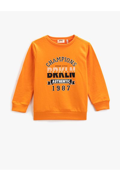Koton 3skb10013tk Sweat pentru băiat portocaliu