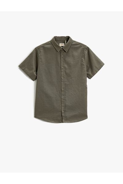 Koton Vászonkeverék Oversize ing rövid ujjú