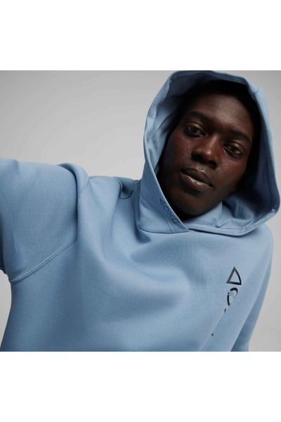 Puma X Playstation Erkek Mavi Kapüşonlu Sweatshirt