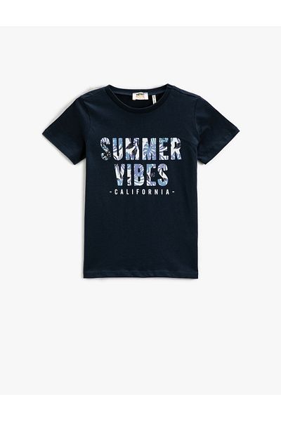 Koton Tricou cu mânecă scurtă imprimat cu gât crew