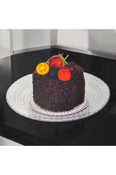 Glass In Love 4-Piece Glass Cake Plate 17 cm