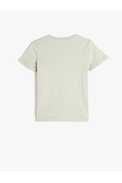 Koton Skull Printed Short Sleeve T-Shirt Crew Neck Cotton