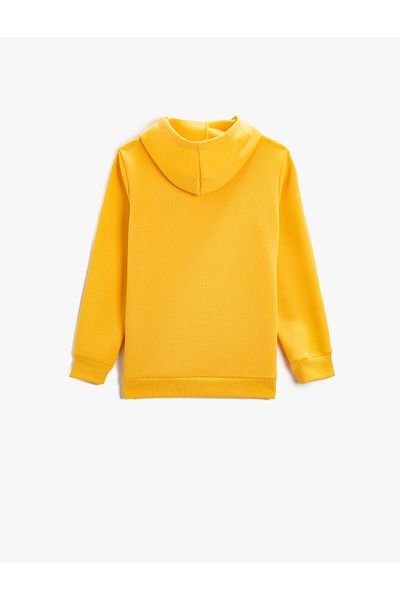 Koton Basic Hooded Sweatshirt with Print Detail