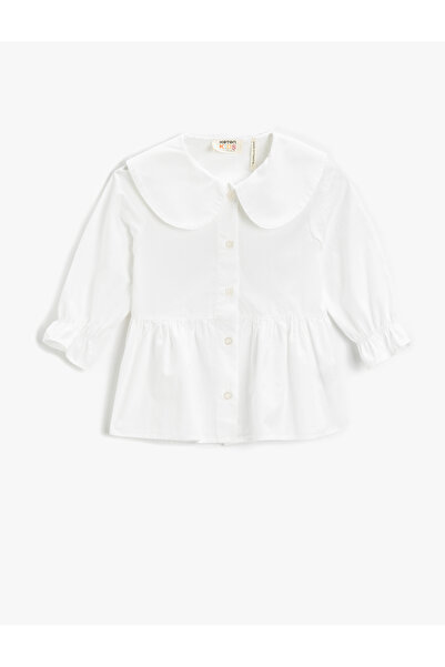 Koton Bebe Yaka Gömlek Fırfırlı Pamuklu