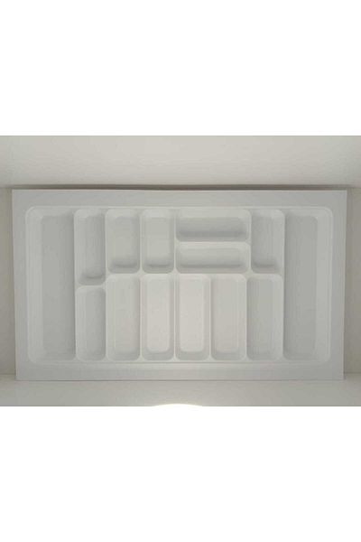 almital mobilya aksesuarları furniture accessories Λευκό συρτάρι 85x49 cm - 14 θήκες, λεπτομέρεια για κουτάλια, κομμένο 79*41 cm