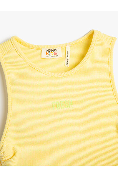 Koton Sleeveless Crop Tank Top - Round Neck and Side Tie