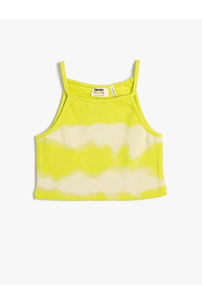 Koton Μισό Tank Top Halter Γιακά Λουράκι Μπατίκ Βαμβακερό σχέδιο
