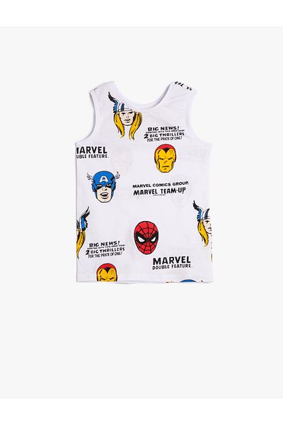 Koton Marvel Licensed nyomtatott pamut alsóing - ujjatlan nyakú