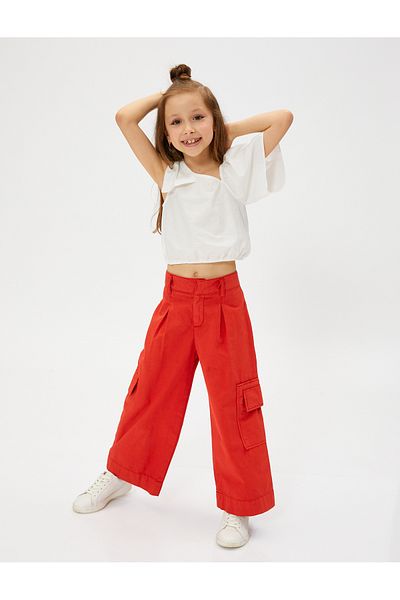 Koton Cargo Pants High Waist Wide Leg