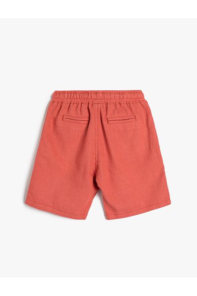 Koton Shorts Linen Blend Tie Waist Pocket