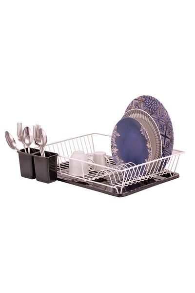 Royaleks Right Angle Single Layer White Color Dish Rack Plate Rack Royaleks-Acero-20333