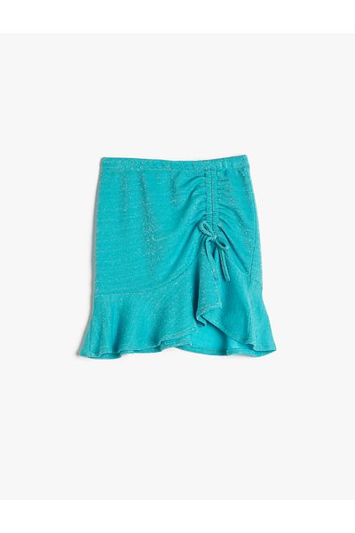 Koton Mini Skirt Gathered Frilly Glitter