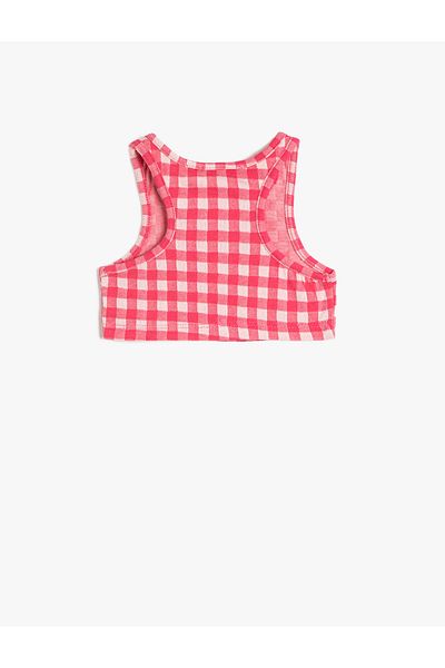 Koton Crop Tank Top fără mâneci, guler rotund, amestec de bumbac