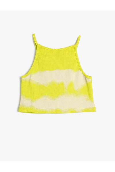 Koton Μισό Tank Top Halter Γιακά Λουράκι Μπατίκ Βαμβακερό σχέδιο