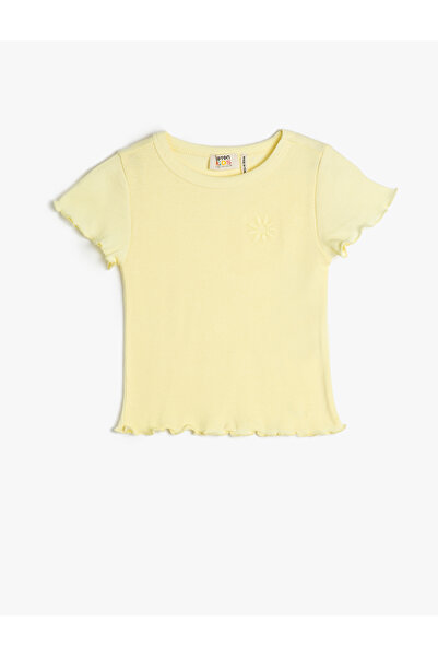 Koton Basic Crop T-Shirt Short Sleeve Crew Neck Cotton