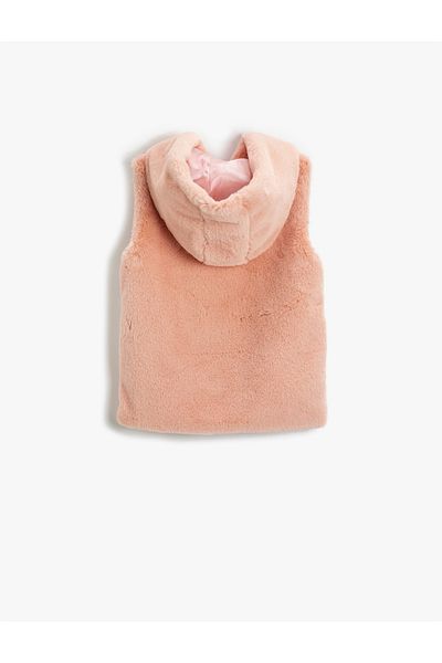 Koton Basic Plush Vest Hooded